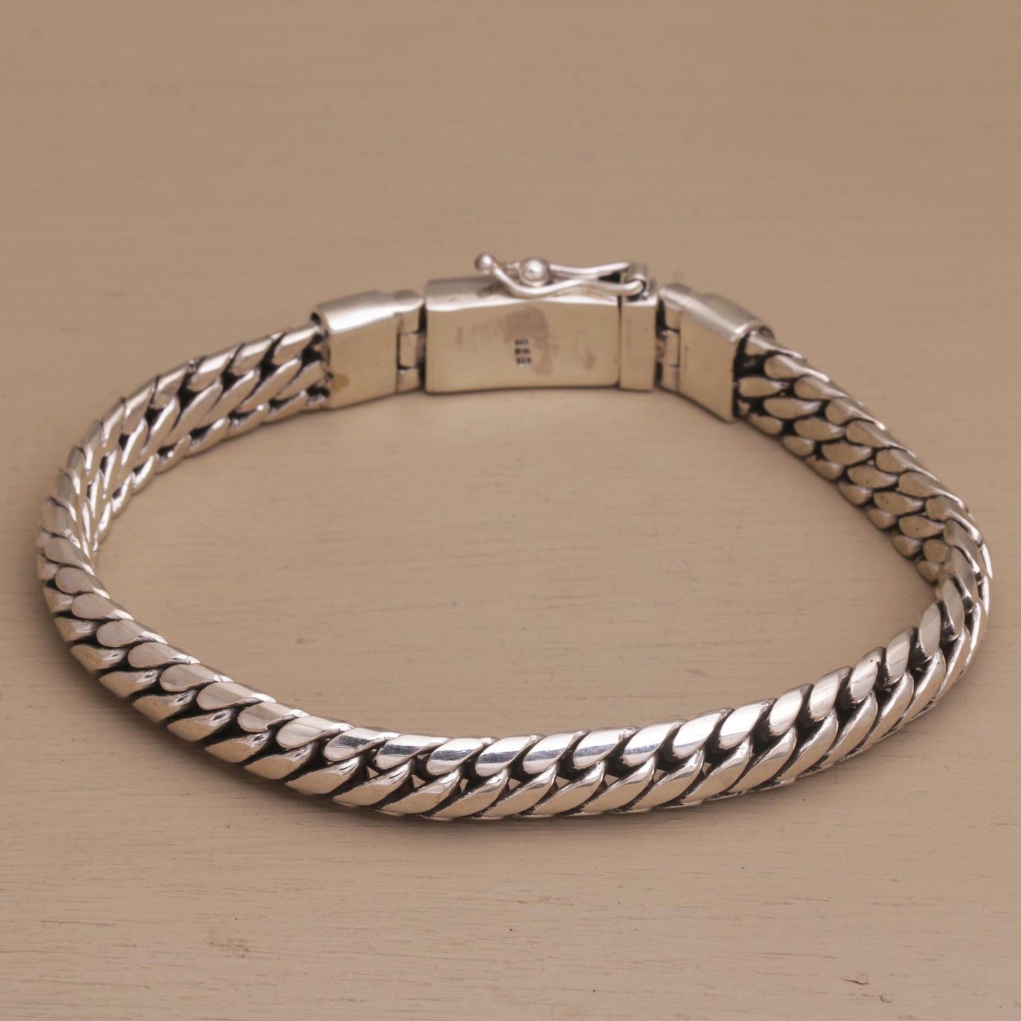 Chain of Power Chain Bracelet Crafted of Sterling Silver from Bali