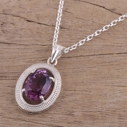 Lavender Fascination Pendant Necklace with Six Carat Amethyst Stone