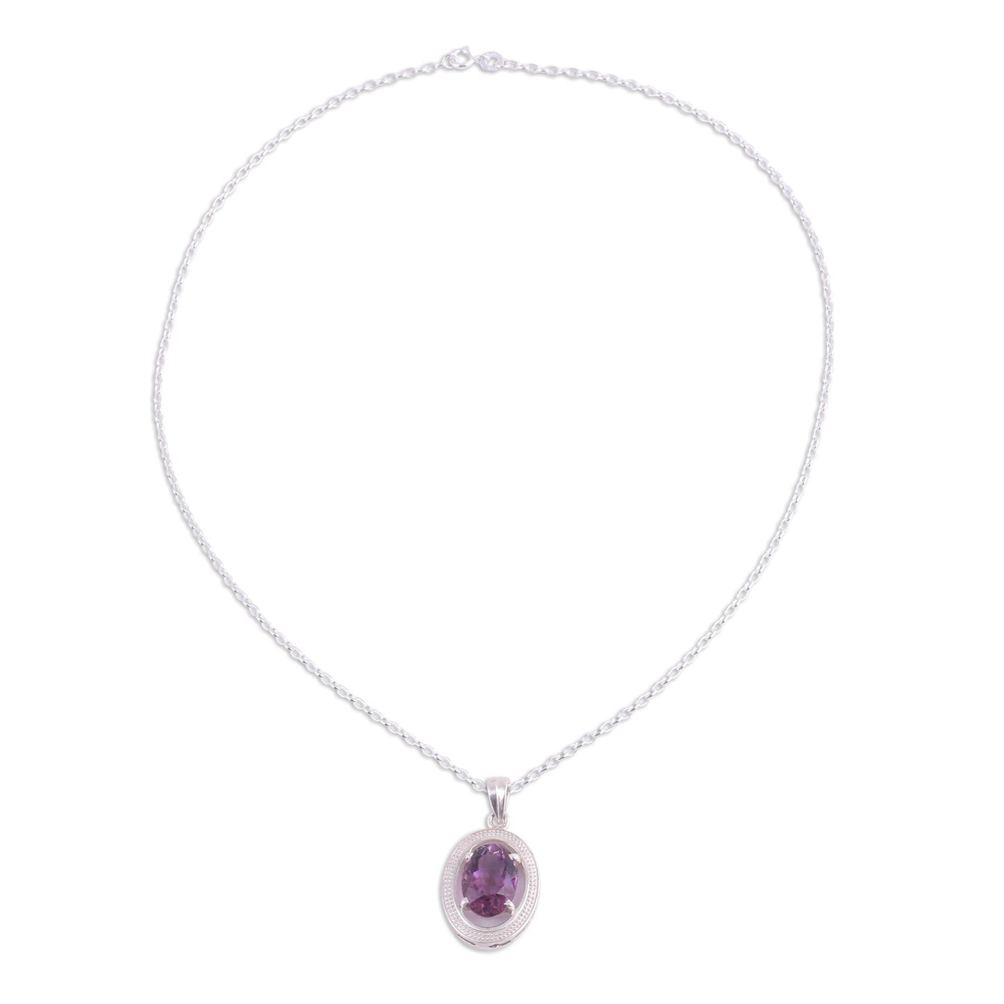 Lavender Fascination Pendant Necklace with Six Carat Amethyst Stone