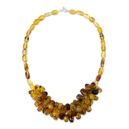 Honey Droplets Amber Beaded Necklace