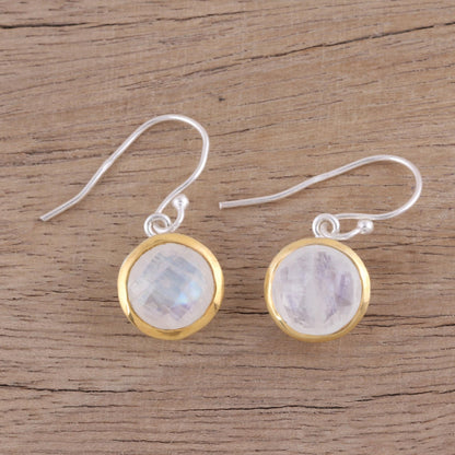 Wintry Glade Rainbow Moonstone Earrings