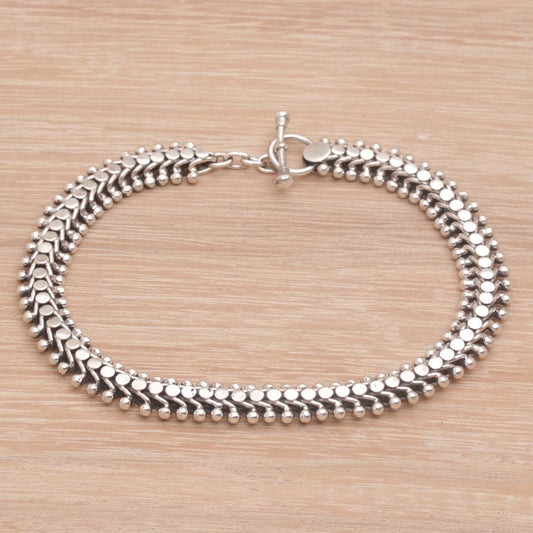 Centipede Crawl Handcrafted Balinese Sterling Silver Anklet