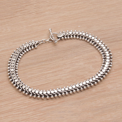 Centipede Crawl Handcrafted Balinese Sterling Silver Anklet