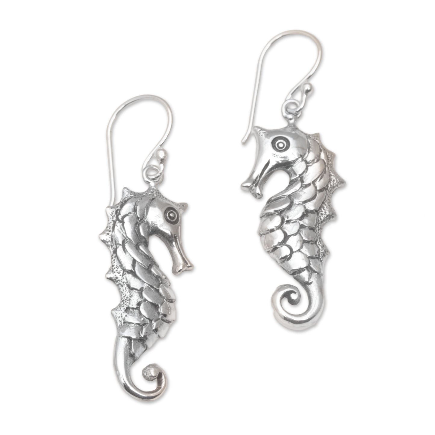 Friendly Seahorse Sterling Silver Earrings