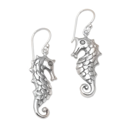 Friendly Seahorse Sterling Silver Earrings