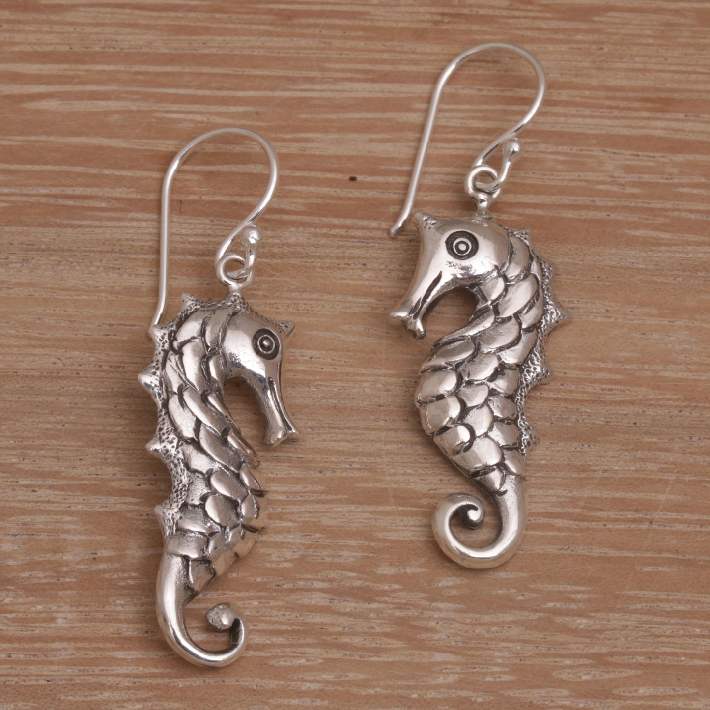 Friendly Seahorse Sterling Silver Earrings