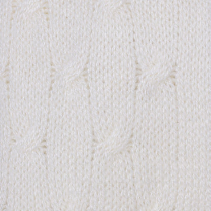 Soft Winter White Cable Knit Scarf