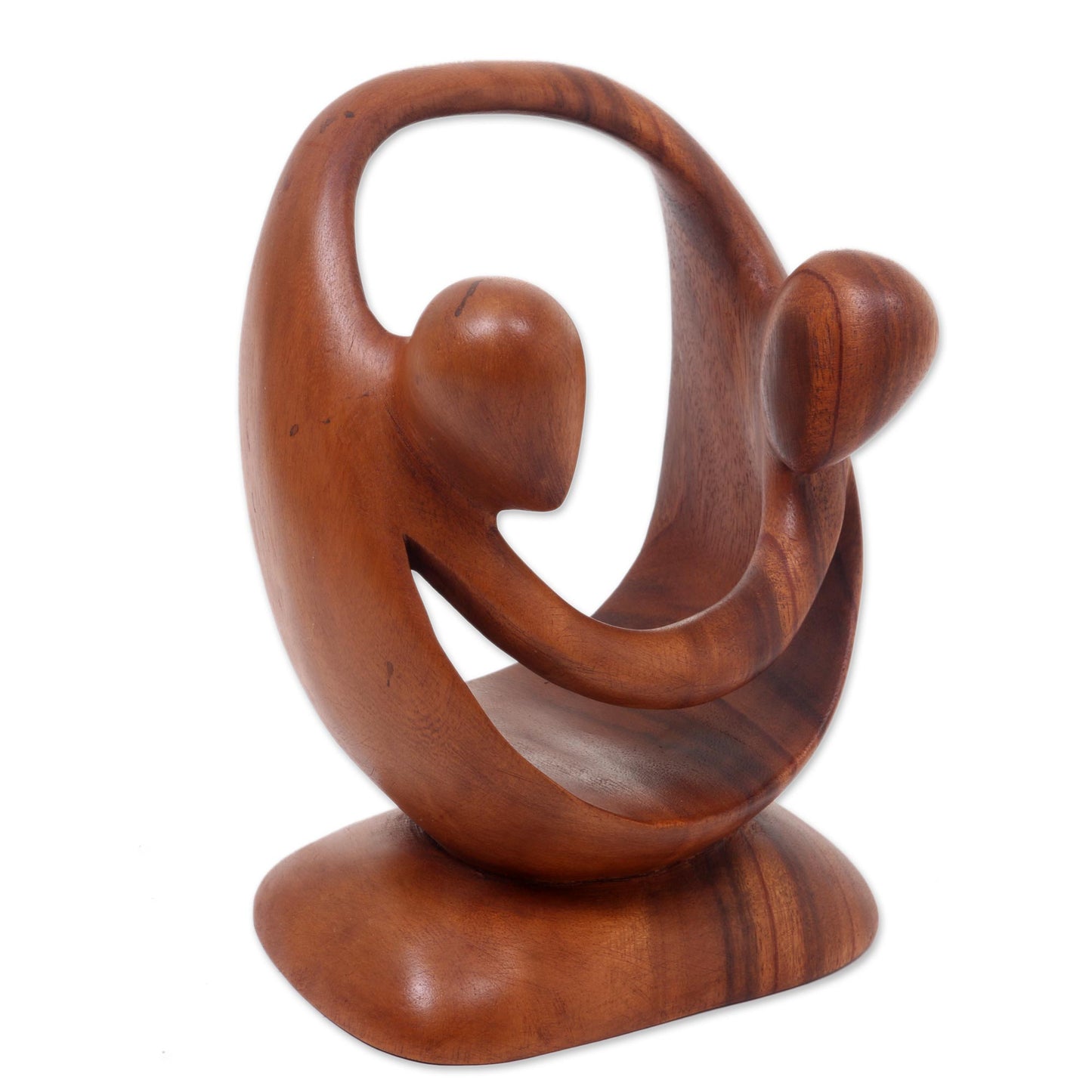 Cycle of Love Suar Wood Romantic Sculpture