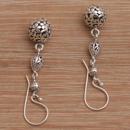 Forest Orbs Indonesian Artisan Handmade 925 Sterling Silver Orb Earrings