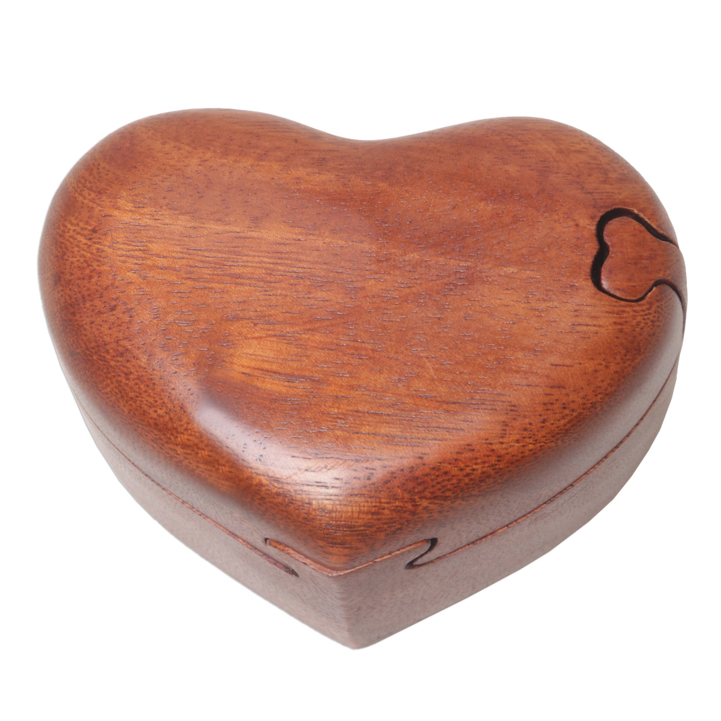 All My Love Hand Carved Suar Wood Puzzle Heart Box from Bali