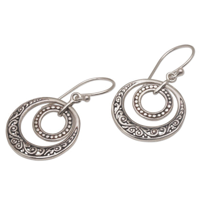 Dreamy Wanderer Hand Crafted Balinese Sterling Silver Dangle Earrings