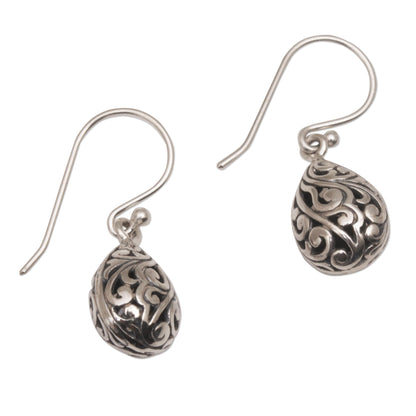 Envelop Eternity Hand Crafted Balinese Sterling Silver Dangle Earrings