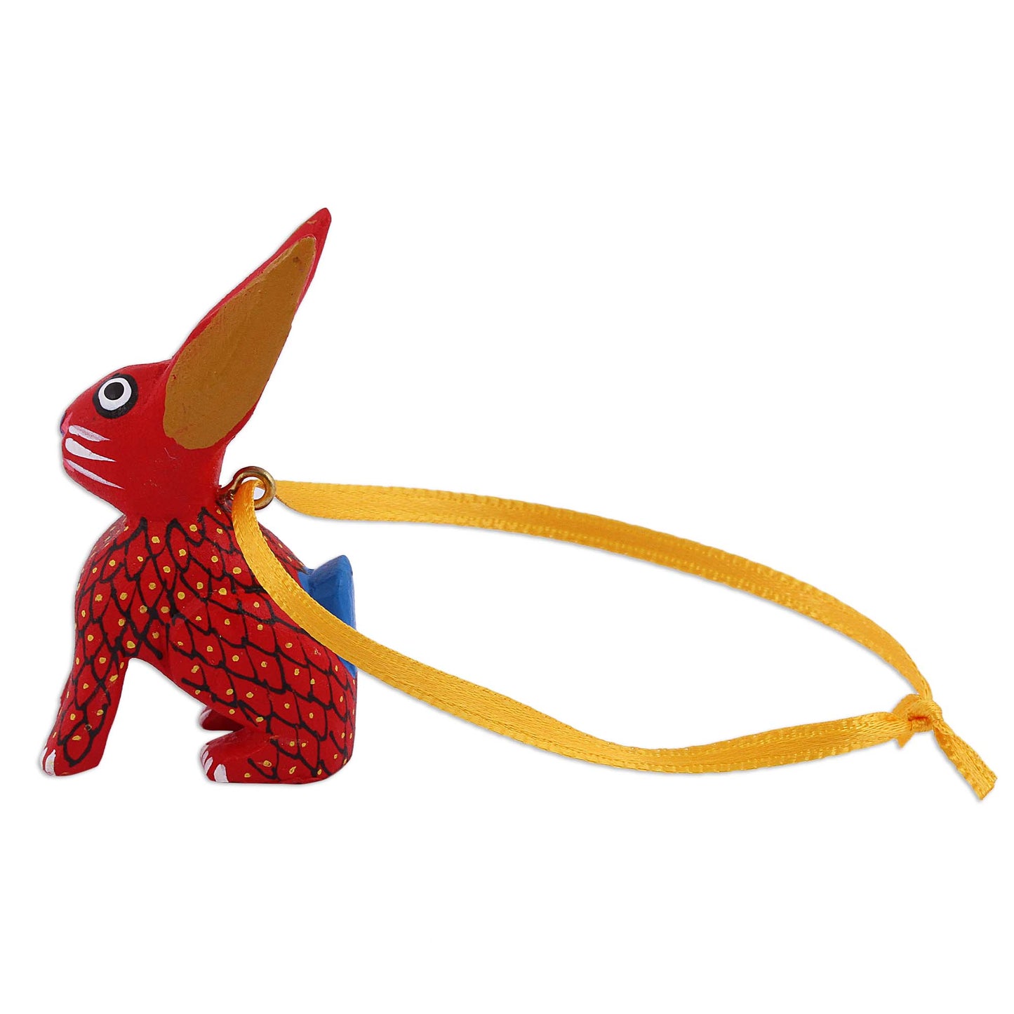 Sweet Rabbits Wood Alebrije Rabbit Ornaments (Set of 5) from Mexico