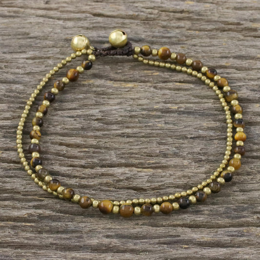 Ringing Beauty Tiger's Eye Beaded Anklet