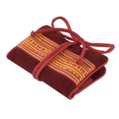 Precious Hill Tribe in Red Velvet Jewelry Roll