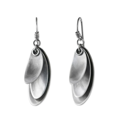 Mystical Trios Curvy Sterling Silver Dangle Earrings from Thailand