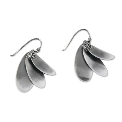 Mystical Trios Curvy Sterling Silver Dangle Earrings from Thailand