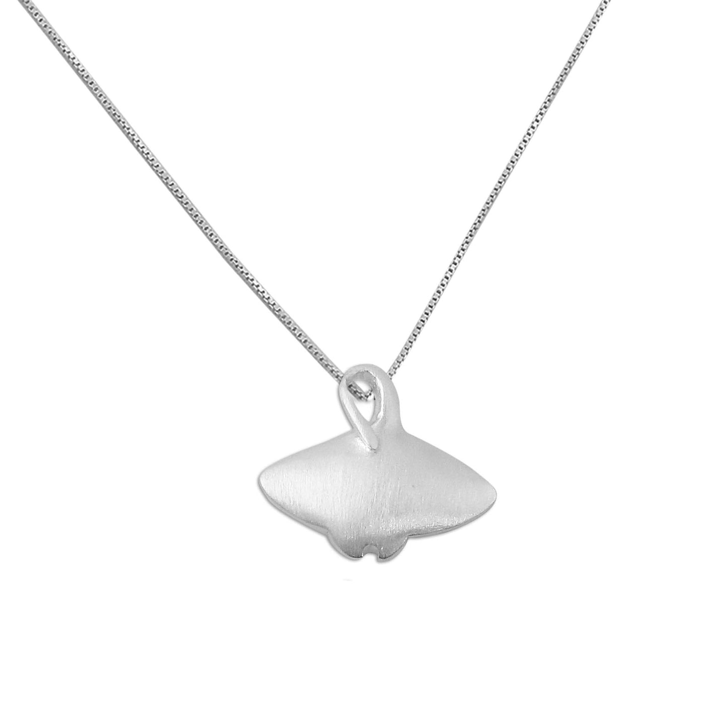 Glimmering Stingray Sterling Silver Stingray Pendant Necklace from Thailand