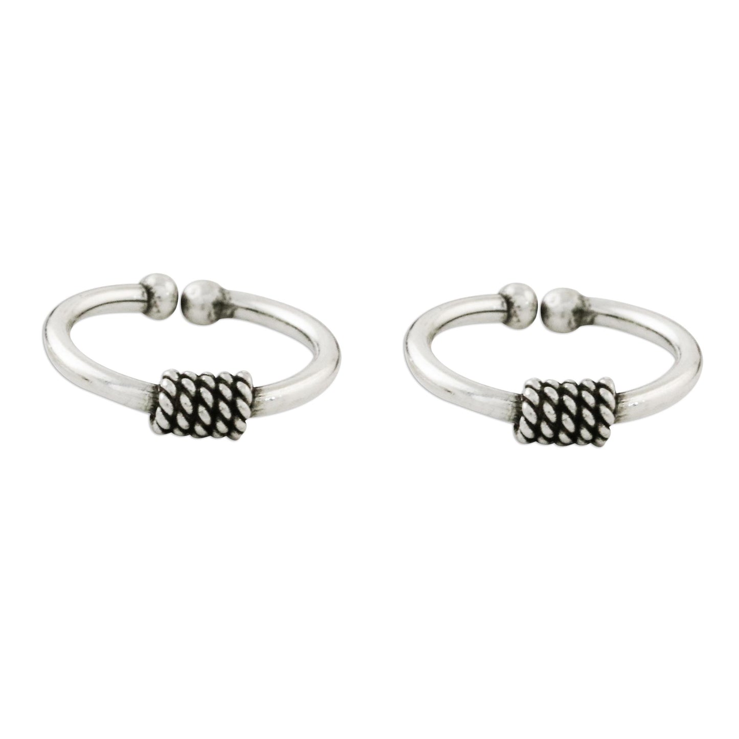 Sleek Braid Sterling Silver Ear Cuffs