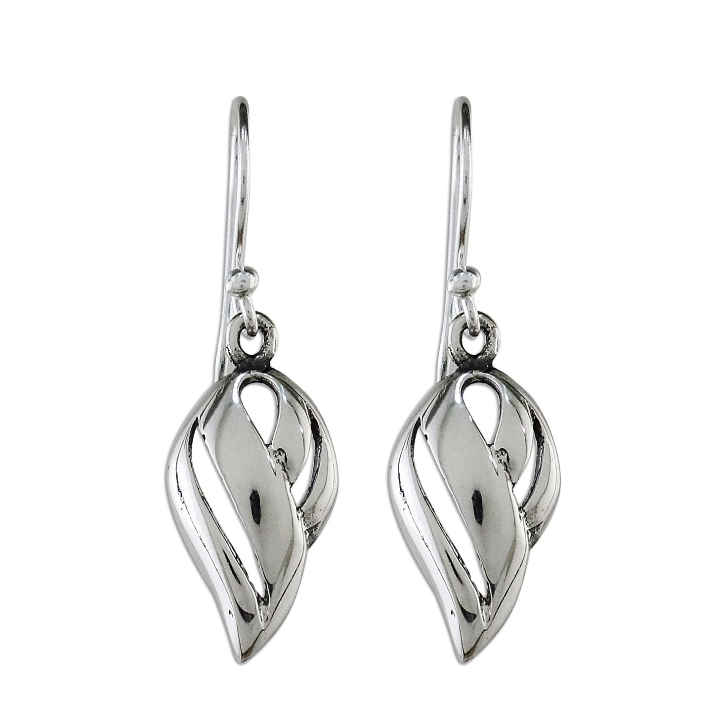 Elegant Touch Shining Sterling Silver Dangle Earrings from Thailand