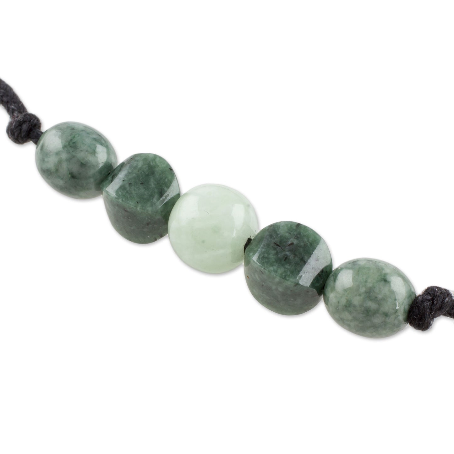 Shades of Beauty Adjustable Jade Beaded Pendant Necklace from Guatemala