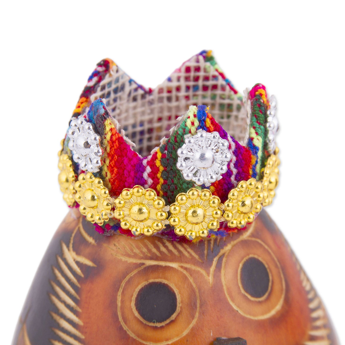 Three Kings Owl Three Kings Gourd Figurines from Peru (Set of 3)