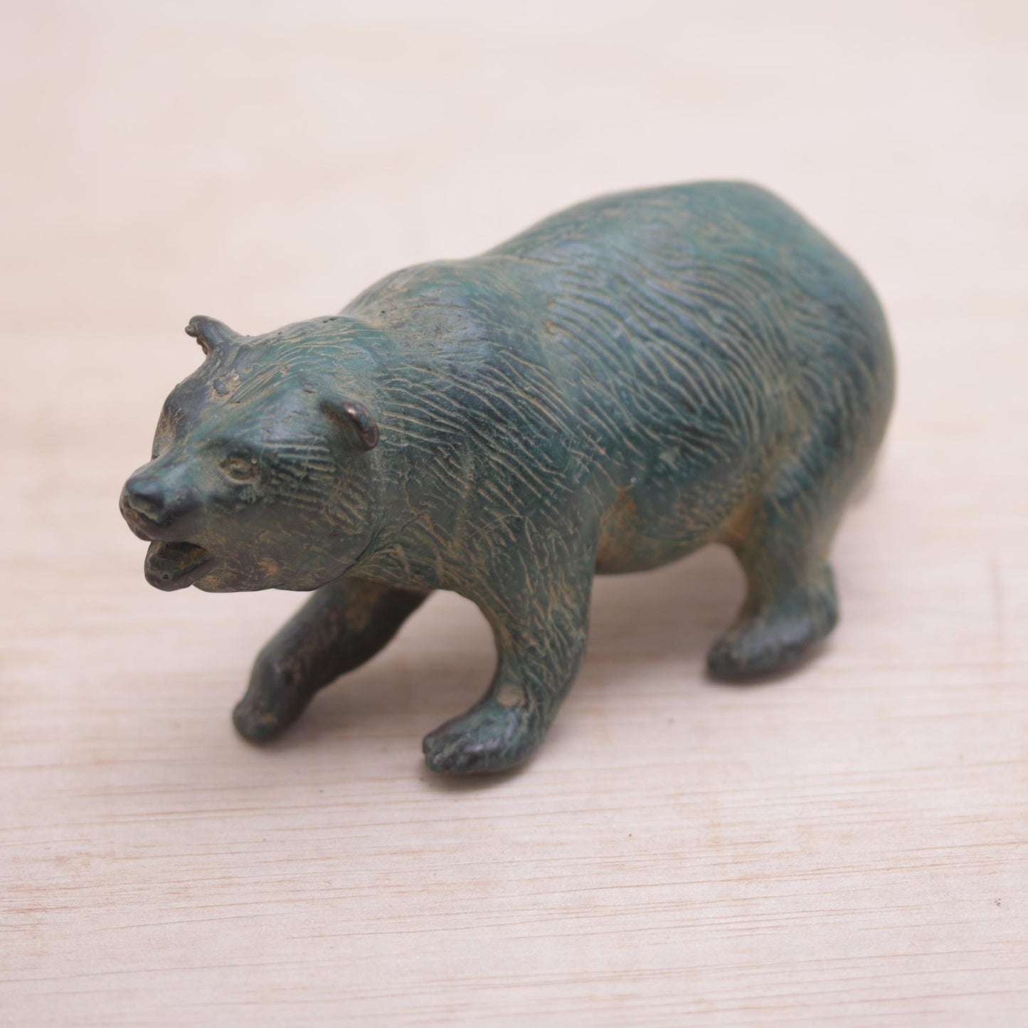 Brave Bear Bronze Figurine