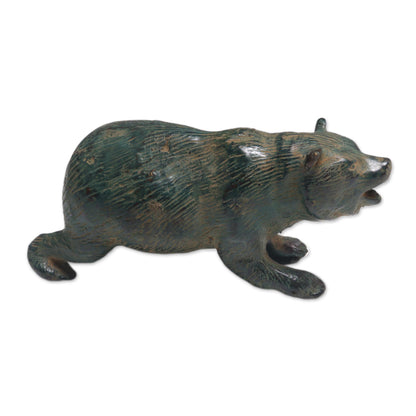 Brave Bear Bronze Figurine