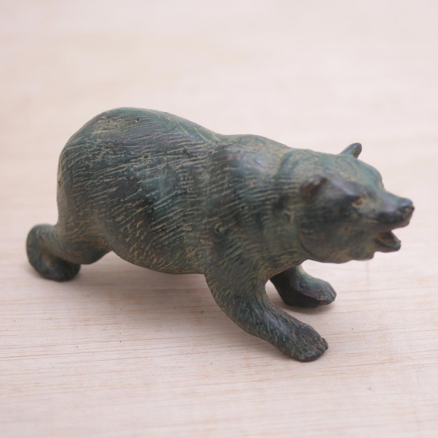 Brave Bear Bronze Figurine