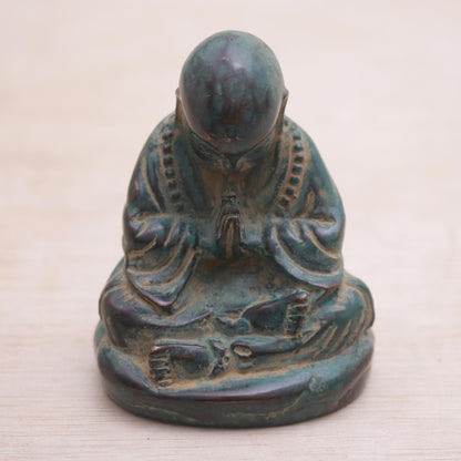 Buddha's Enlightenment Handcrafted Balinese Bronze Meditating Buddha Figurine