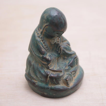 Buddha's Enlightenment Handcrafted Balinese Bronze Meditating Buddha Figurine