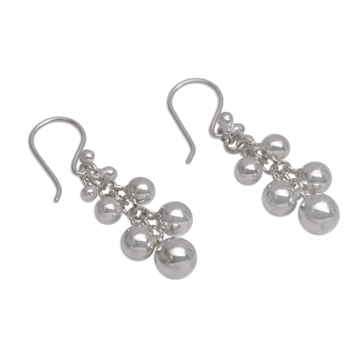 Bola Beauty Sterling Silver Orb Dangle Earrings from Bali