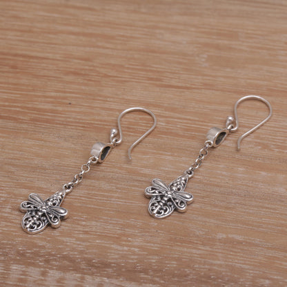 Dragonfly Altar Handmade 925 Sterling Silver Peridot Dragonfly Earrings