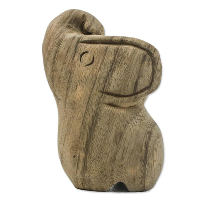 Khan Kluay Wood Elephant Sculpture