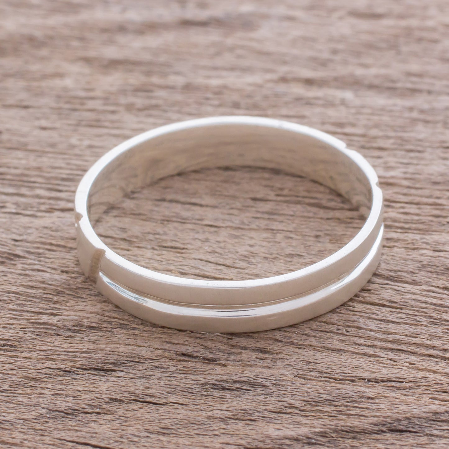 Faith in Life Simple Sterling Silver Band Ring Crafted in Guatemala