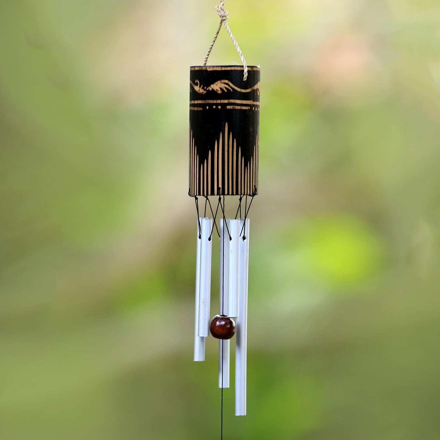 Singing Vines Bamboo and Aluminum Wind Chime Hand Made in Bali