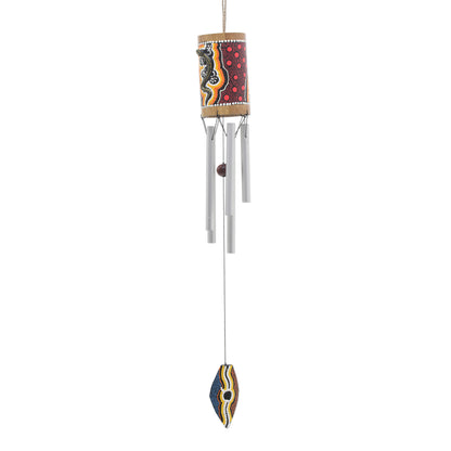 Papua Gecko Hand-Painted Gecko-Themed Bamboo Wind Chimes from Bali