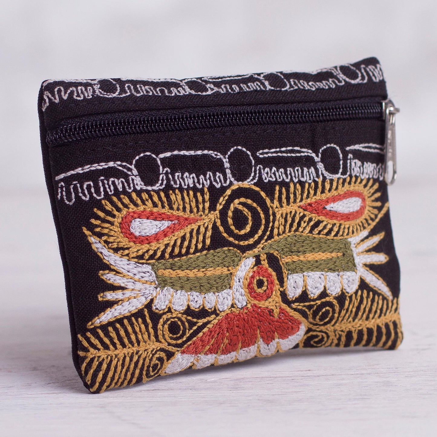 Colca Condor Handcrafted Embroidered Coin Purse from Peru