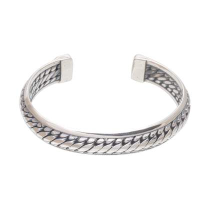 Eternity Bond Sterling Silver Cuff Bracelet Handcrafted in Bali