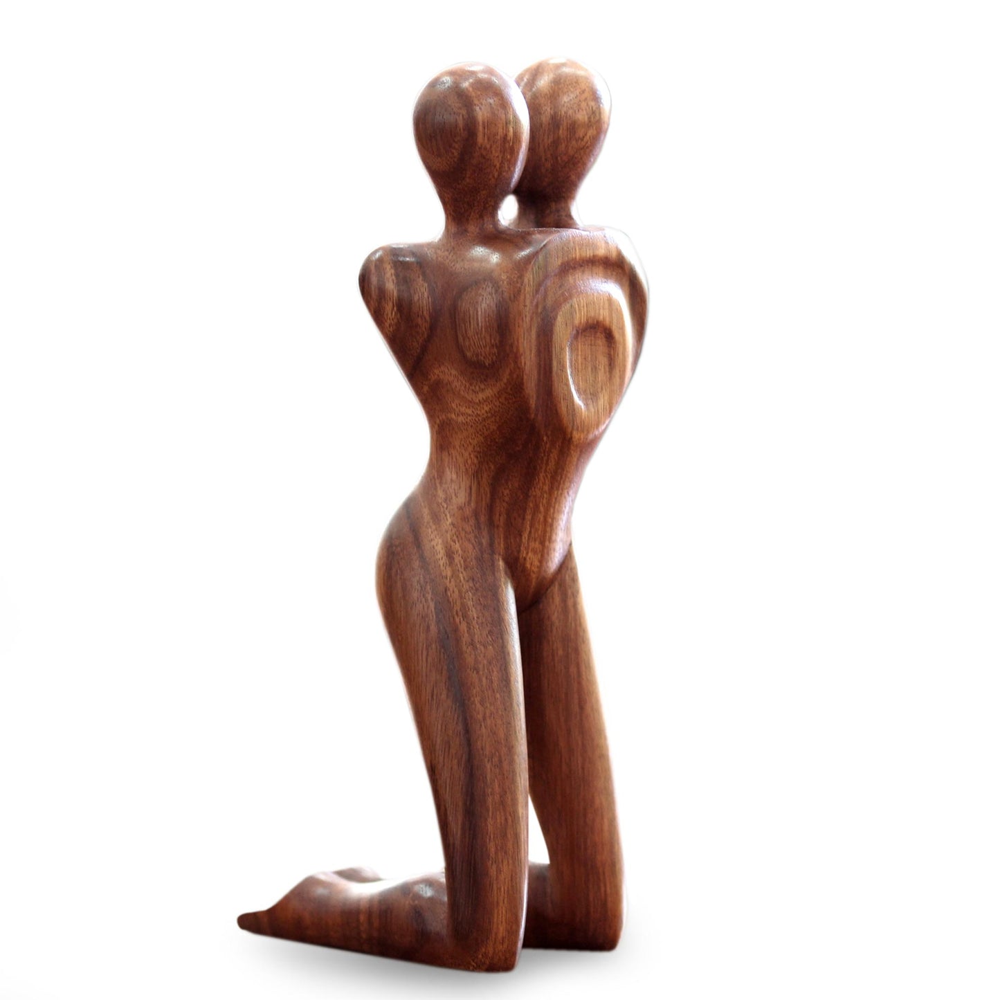 Love in Love Artisan Crafted Romantic Wood Sculpture