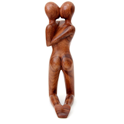 Love in Love Artisan Crafted Romantic Wood Sculpture