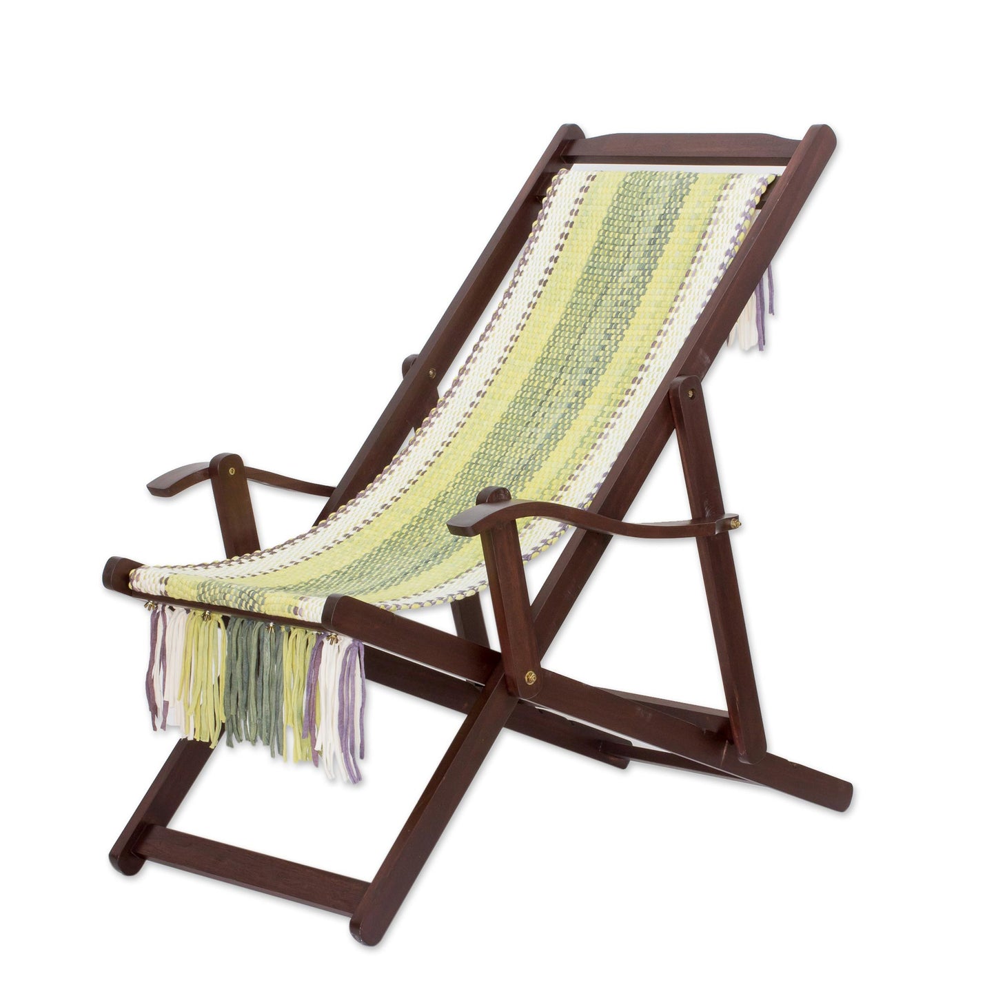Paradise Fields Adjustable Wood Frame Recycled Cotton Blend Hammock Chair