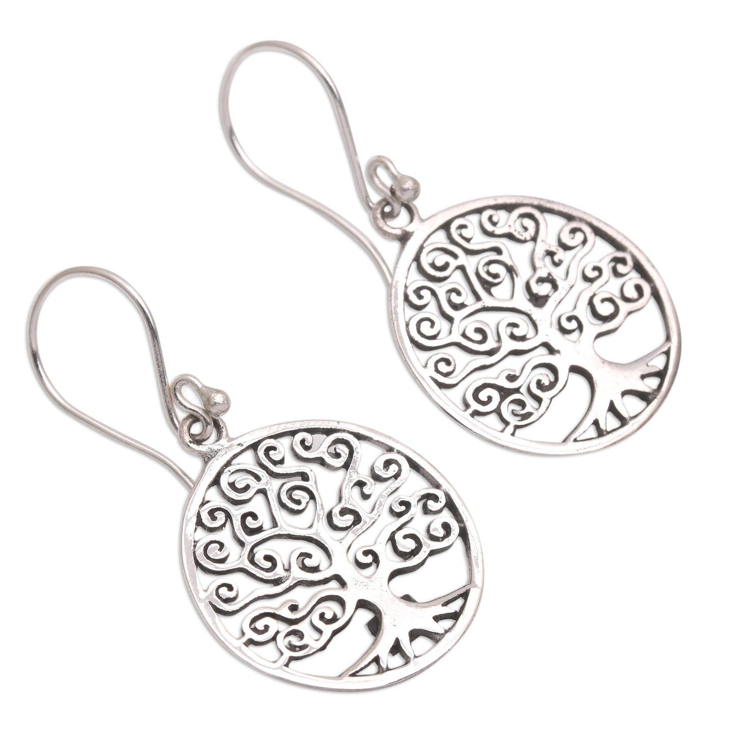 Tree of Dreams Sterling Silver Dangle Earrings