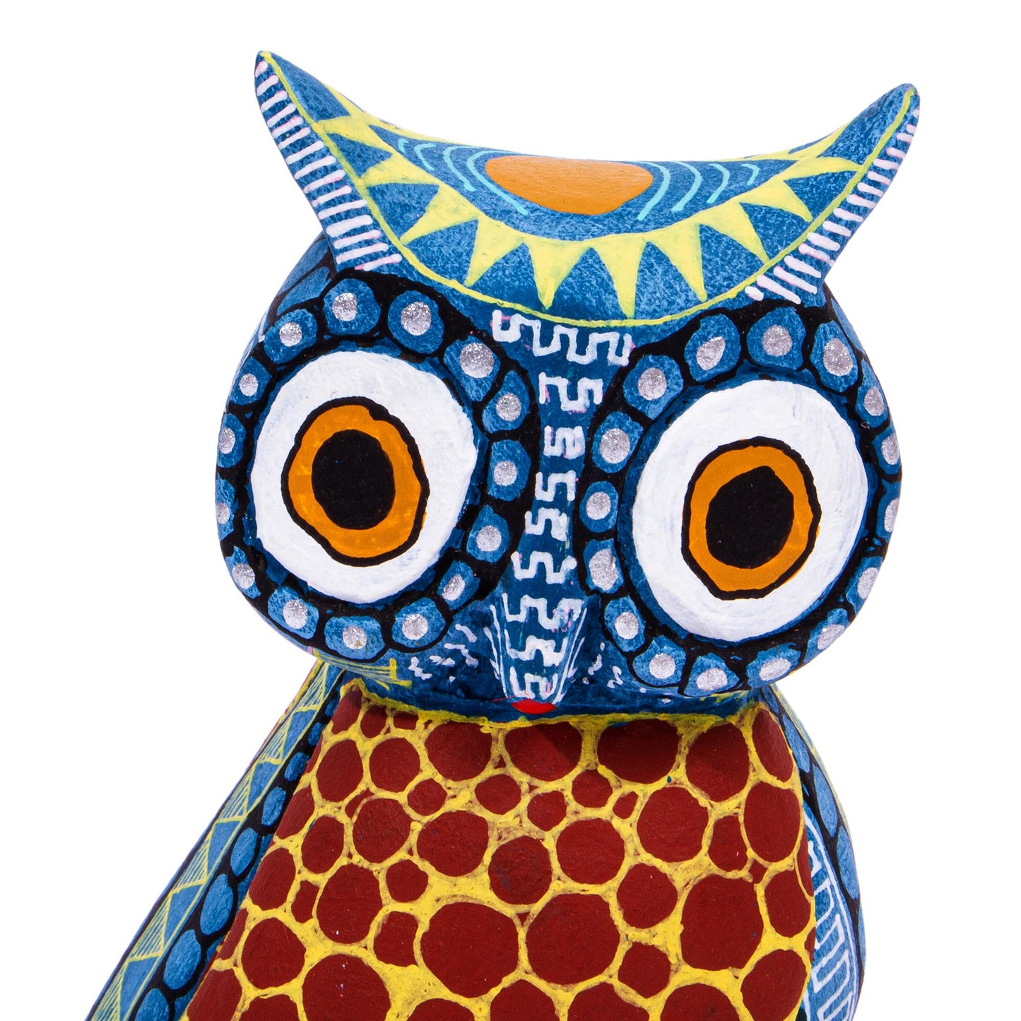 Owl Delight Handcrafted Copal Wood Alebrije Owl Figurine from Mexico