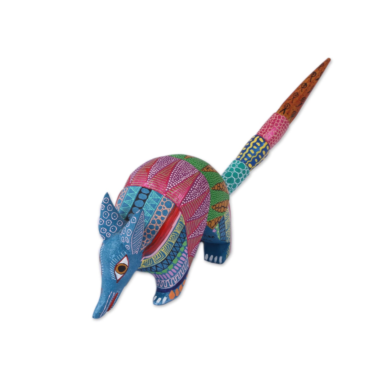 Armadillo Delight Handcrafted Copal Wood Alebrije Armadillo Figurine