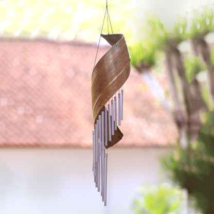 Bali Serenade Handmade Minimalistic Coconut Tree Bark Wind Chime from Bali