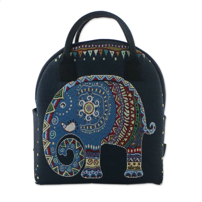 Northern Elephant Multicolor Cotton Backpack