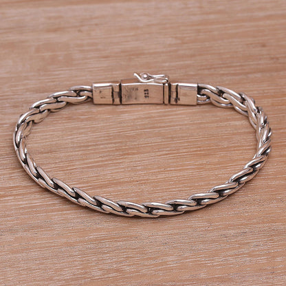 Chained Melody Sterling Silver Bracelet