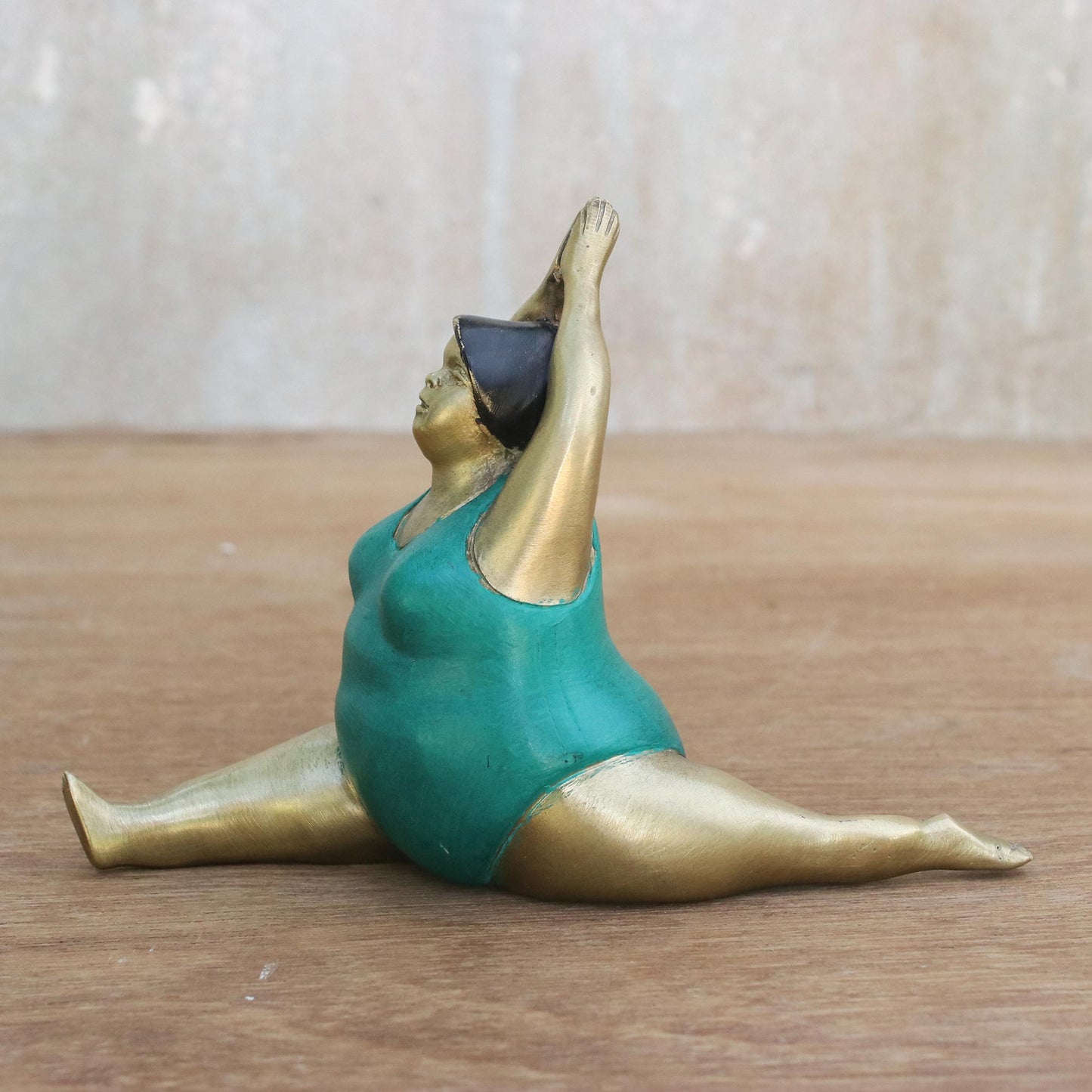 Monkey Pose Brass Monkey Pose Yoga Figurine from Thailand