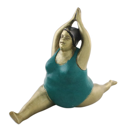 Monkey Pose Brass Monkey Pose Yoga Figurine from Thailand